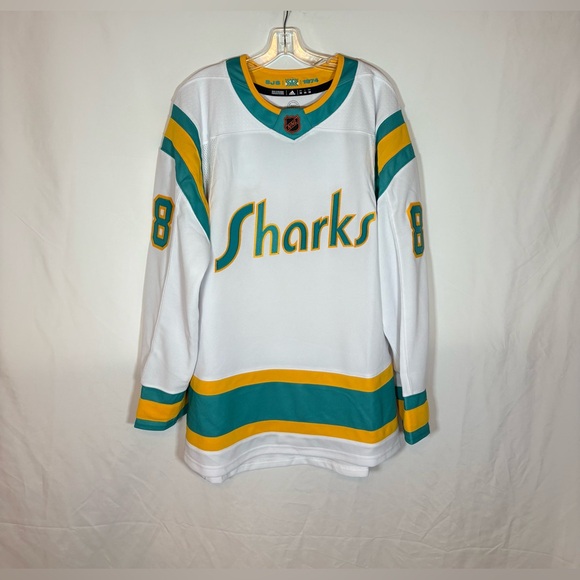 Adidas San Jose Sharks #88 Brent Burns Reverse Retro Hockey Jersey